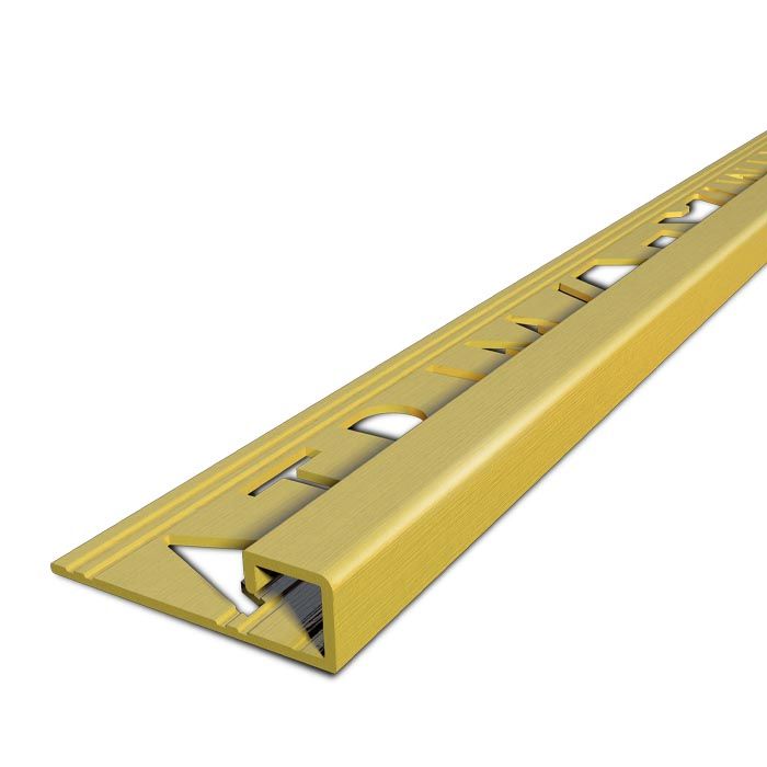 Atrim Brushed Brass Coated Effect Aluminium Cube Trim
