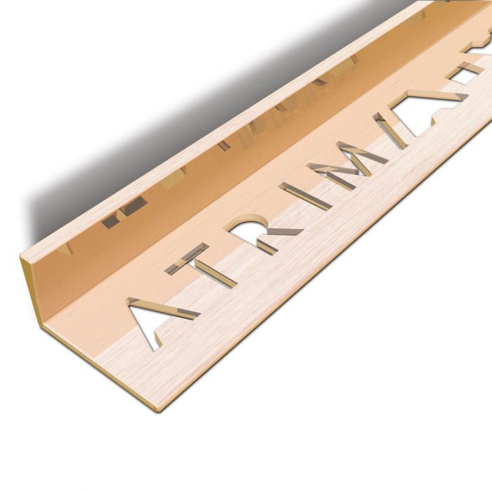 Straight Edge Coated Aluminium 2.5m Brushed Copper Effect 10mm