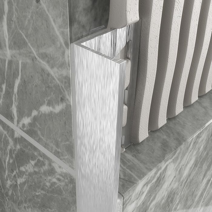 Atrim Chrome Aluminium Straight Edge 2.5m