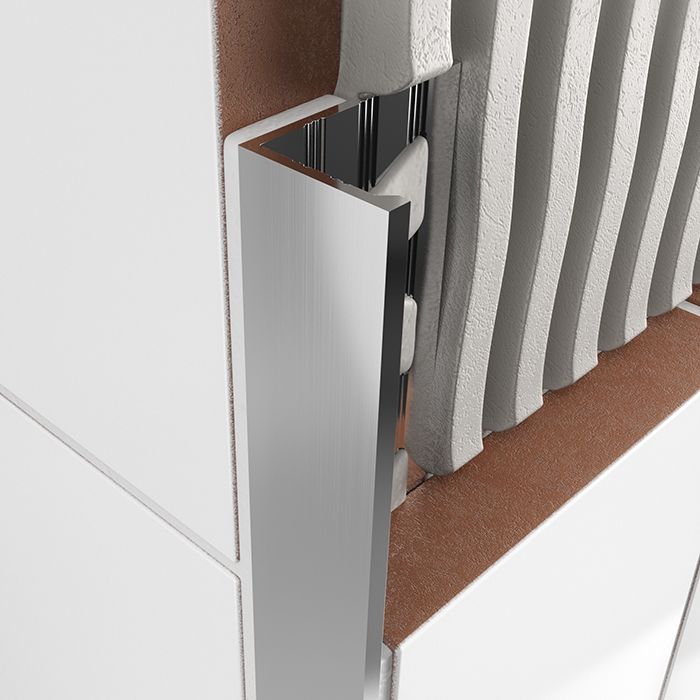 Atrim Chrome Aluminium Straight Edge 2.5m